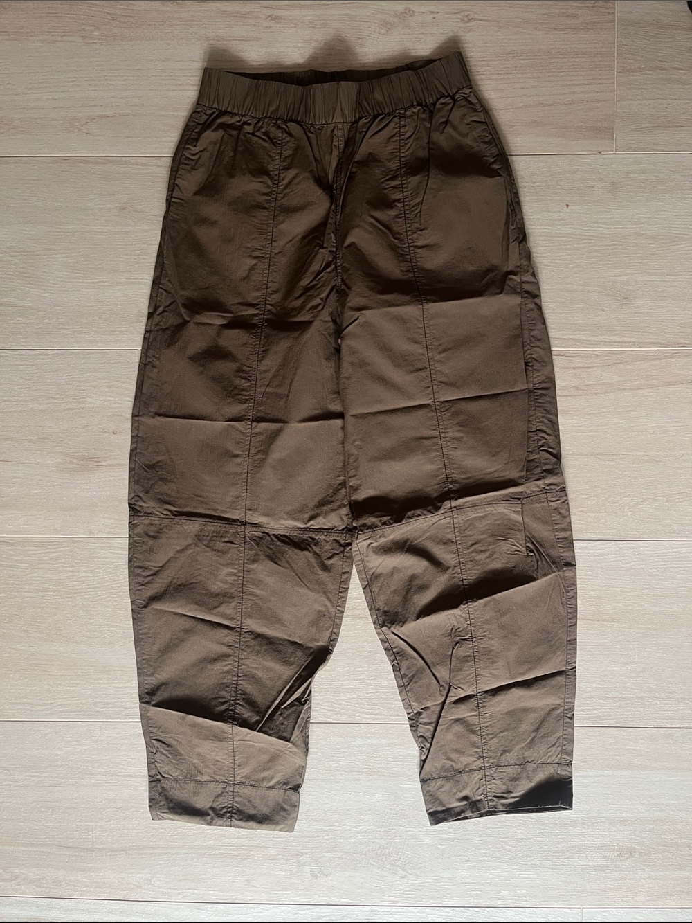 Ganni Brown Cargo Jogger Pants